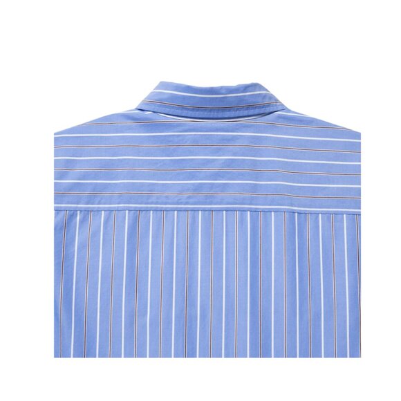 Uniqlo Striped Cotton Long-Sleeve Long Shirt Dress. Size M. It Has Pockets! - Picture 2 of 10